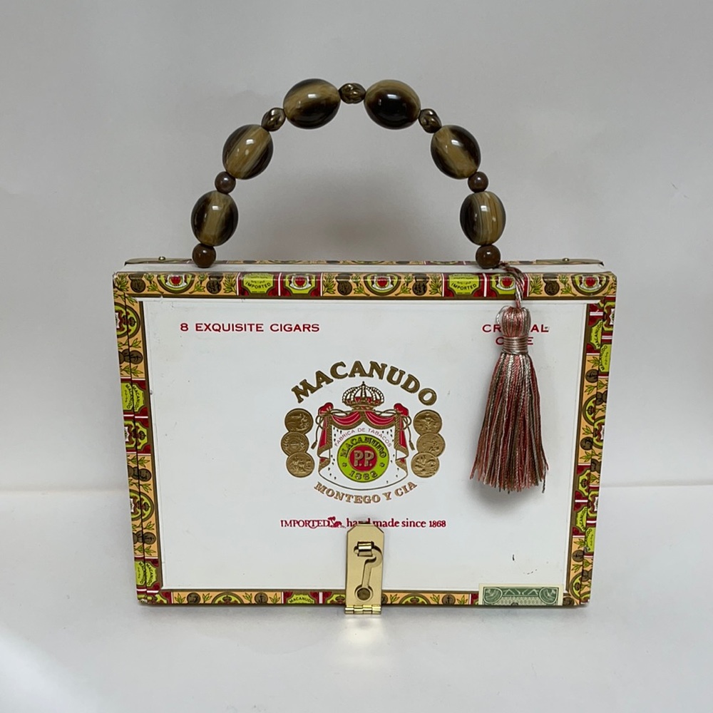 Vintage cigar box custom crafted handbag purse